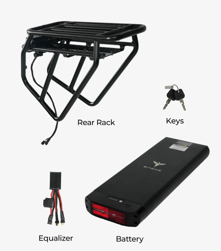 Batterie Gepäckträger + 48V13Ah Heckbatterie für Engine Pro