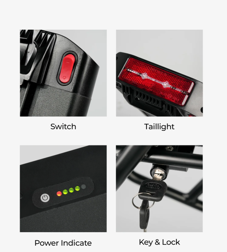 Batterie Gepäckträger + 48V13Ah Heckbatterie für Engine Pro